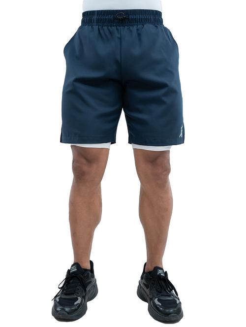 men solid mid rise sports shorts - 21401637 - Very Small Image - 1