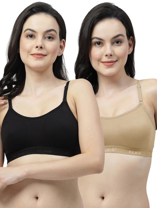 pack of 2 solid sports bra - 21402399 - Very Small Image - 1