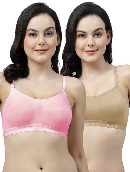 pack of 2 solid sports bra - 21402589 - Very Small Image - 1