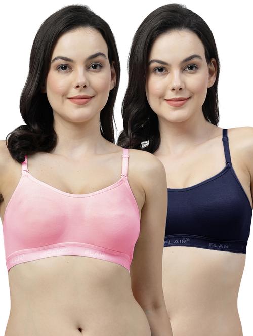 pack of 2 solid sports bra - 21402599 - Very Small Image - 1