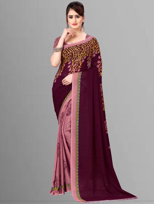 women printed saree with blouse - 21410831 - Very Small Image - 1