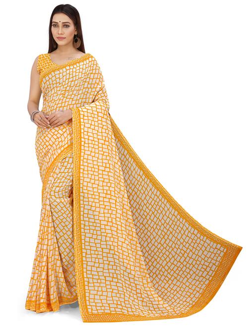 women casual wear georgette saree - 21412482 - Very Small Image - 1