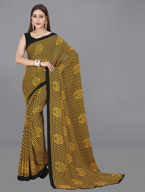 women casual wear georgette saree - 21413203 - Very Small Image - 1