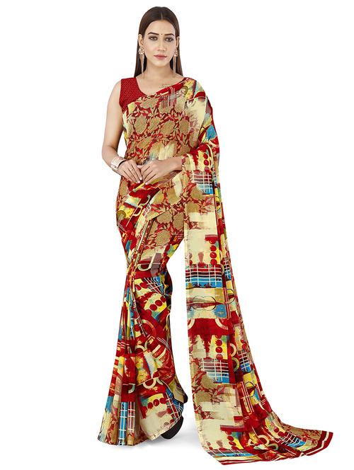 women printed casual wear saree - 21413282 - Very Small Image - 1