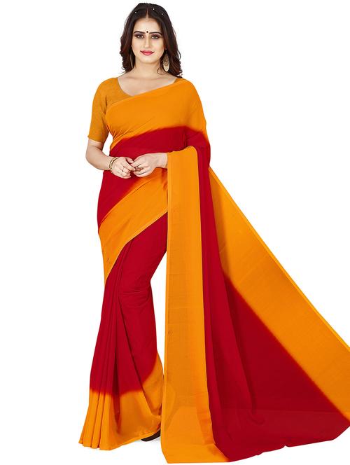 women printed casual saree with blouse - 21417164 - Very Small Image - 1