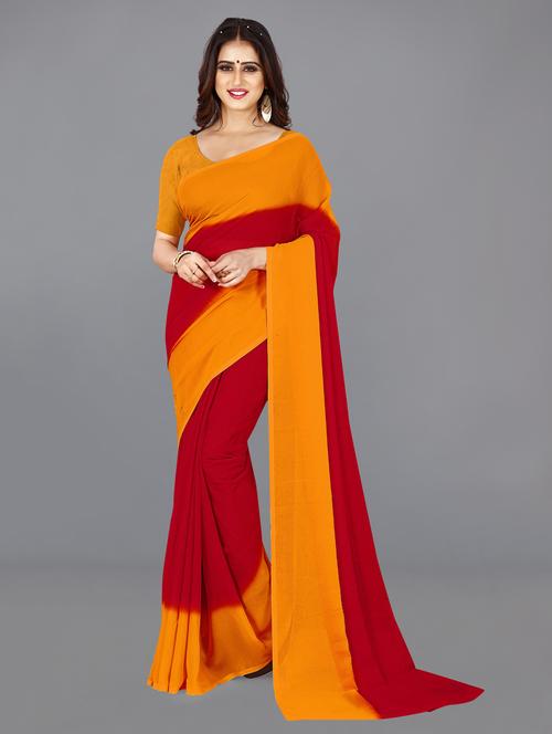 women printed casual saree with blouse - 21417166 - Very Small Image - 1