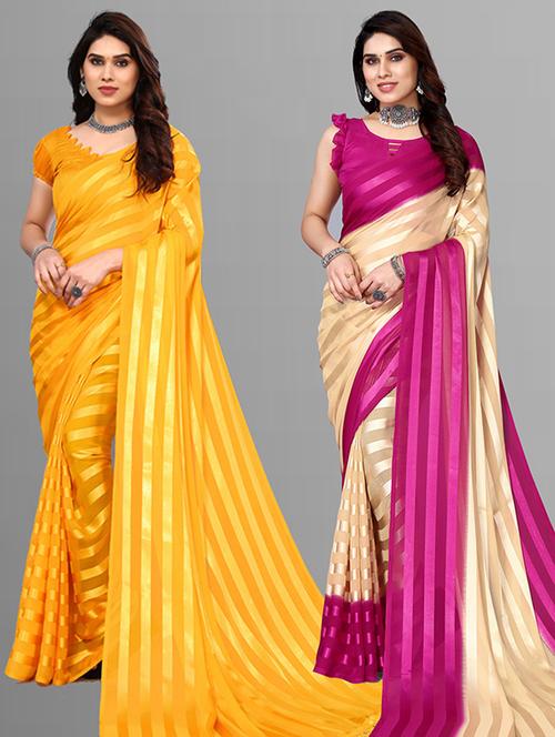 women multi color combo casual saree with blouse - 21432735 - Very Small Image - 1