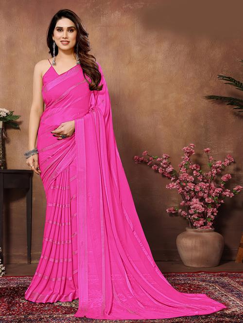 women pink casual wear saree with blouse - 21433231 - Very Small Image - 1