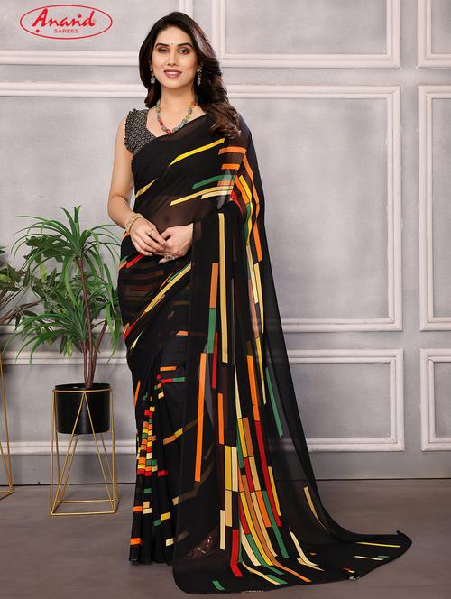 women printed casual wear saree - 21433319 - Very Small Image - 1