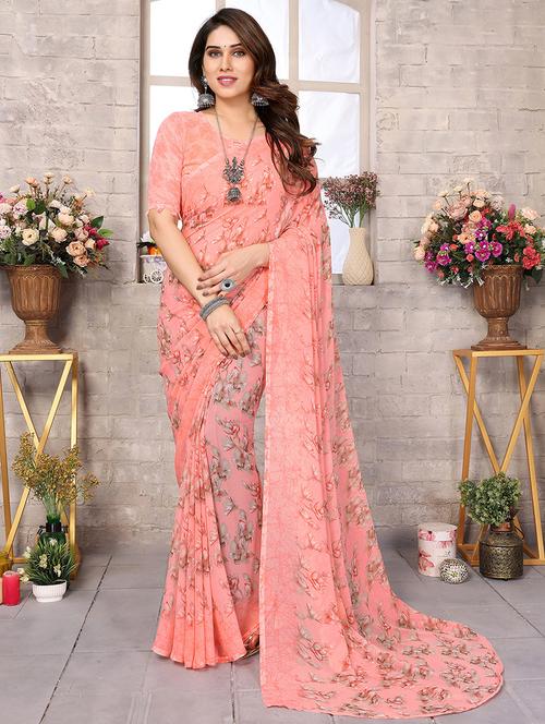 women casual wear georgette saree - 21433685 - Very Small Image - 1