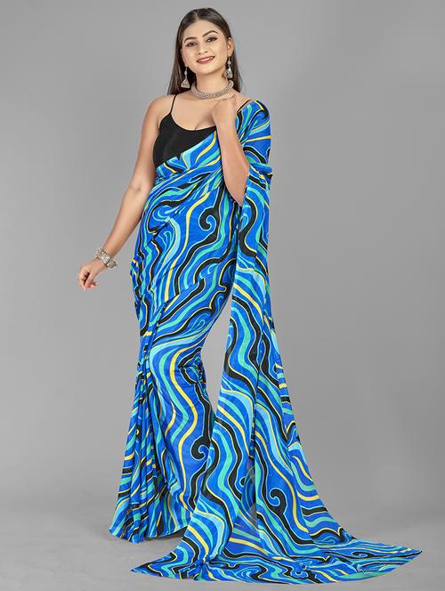 women casual wear georgette saree - 21444230 - Very Small Image - 1