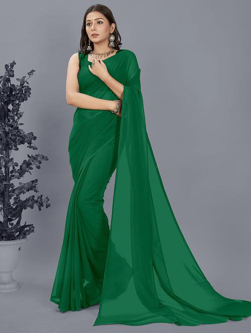 women solid casual saree with blouse - 21444599 - Very Small Image - 1