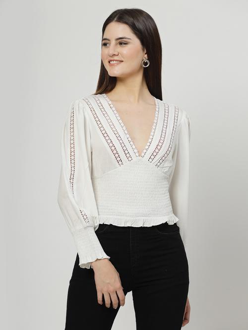 white self-designed crop t-shirt - 21449872 - Very Small Image - 1