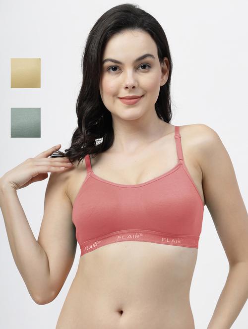 pack of 3 solid sports bra - 21449929 - Very Small Image - 1