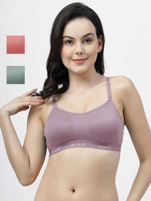 pack of 3 solid sports bra - 21449940 - Very Small Image - 1