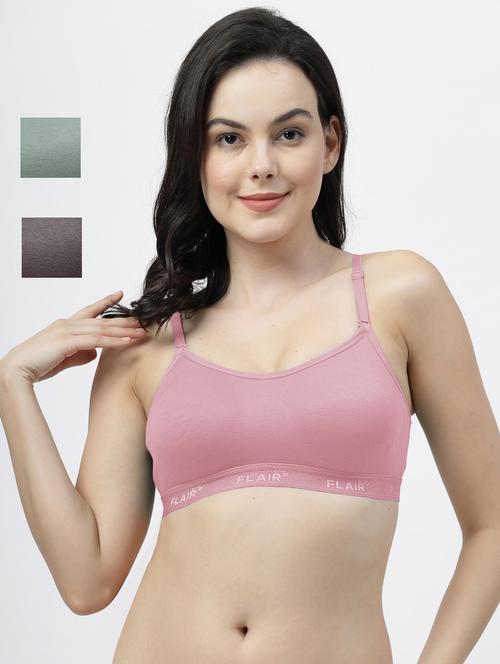 pack of 3 solid sports bra - 21449946 - Very Small Image - 1