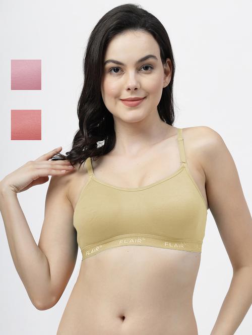 pack of 3 solid sports bra - 21449954 - Very Small Image - 1
