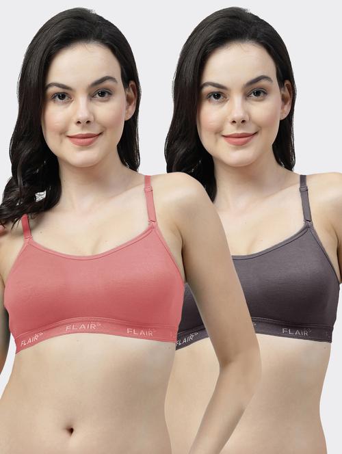 pack of 2 solid sports bra - 21449956 - Very Small Image - 1