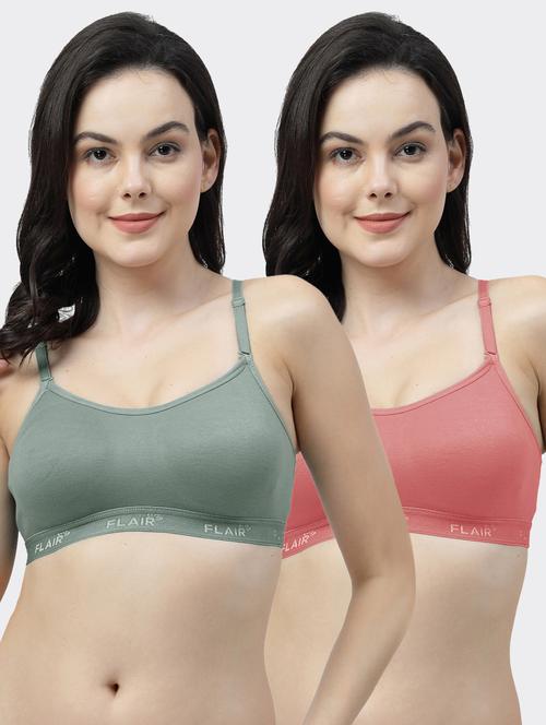 pack of 2 solid sports bra - 21449960 - Very Small Image - 1