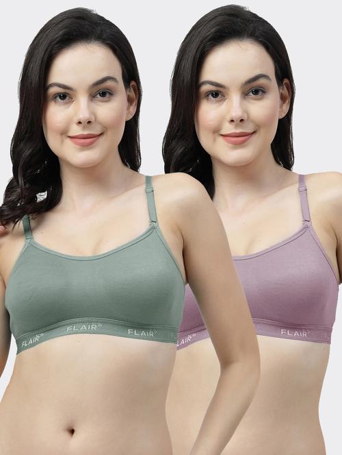 pack of 2 solid sports bra - 21449962 - Very Small Image - 1