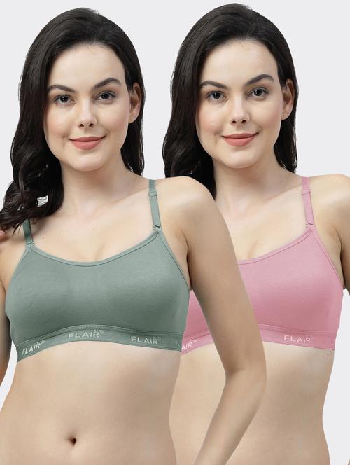 pack of 2 solid sports bra - 21449963 - Very Small Image - 1