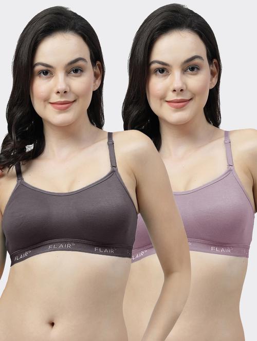 pack of 2 solid sports bra - 21449967 - Very Small Image - 1