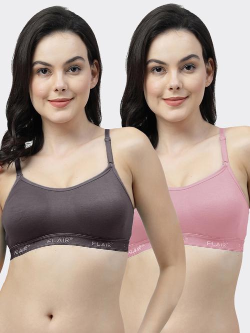 pack of 2 solid sports bra - 21449968 - Very Small Image - 1