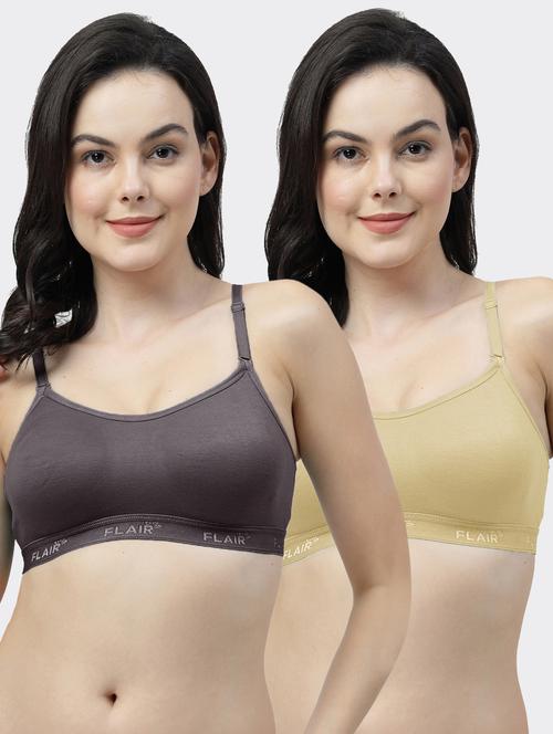 pack of 2 solid sports bra - 21449969 - Very Small Image - 1