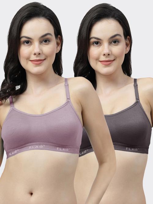 pack of 2 solid sports bra - 21449972 - Very Small Image - 1
