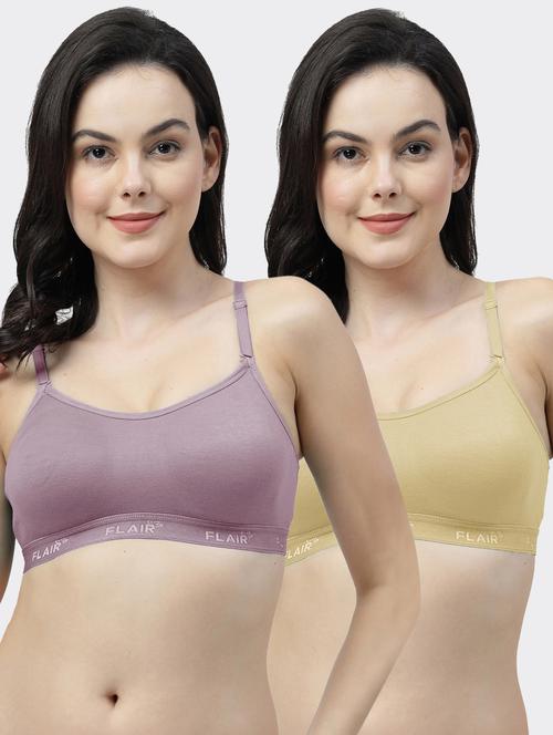 pack of 2 solid sports bra - 21449974 - Very Small Image - 1