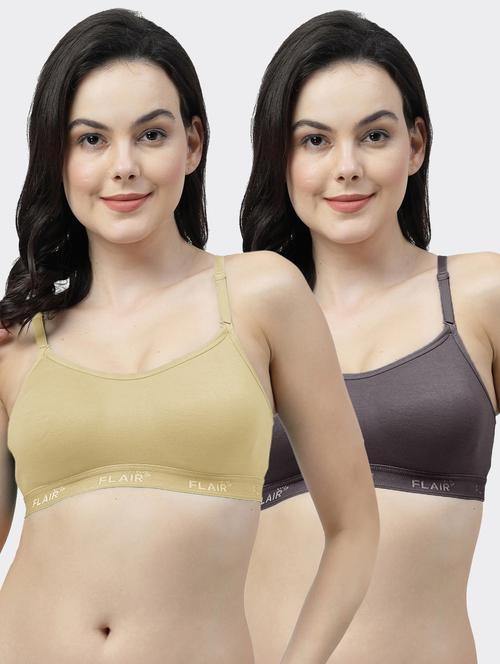 pack of 2 solid sports bra - 21449982 - Very Small Image - 1