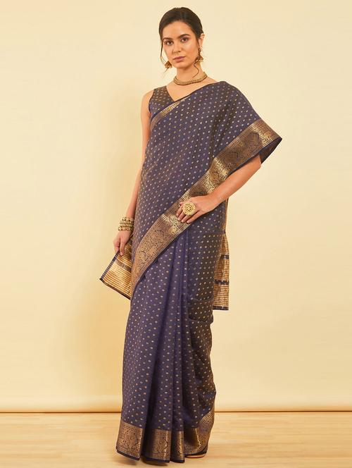 women self design bordered saree with blouse - 21450249 - Very Small Image - 1