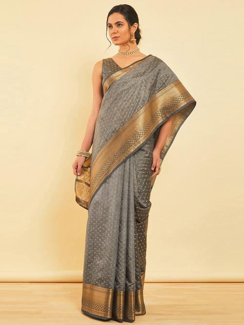 women self design bordered saree with blouse - 21450253 - Very Small Image - 1