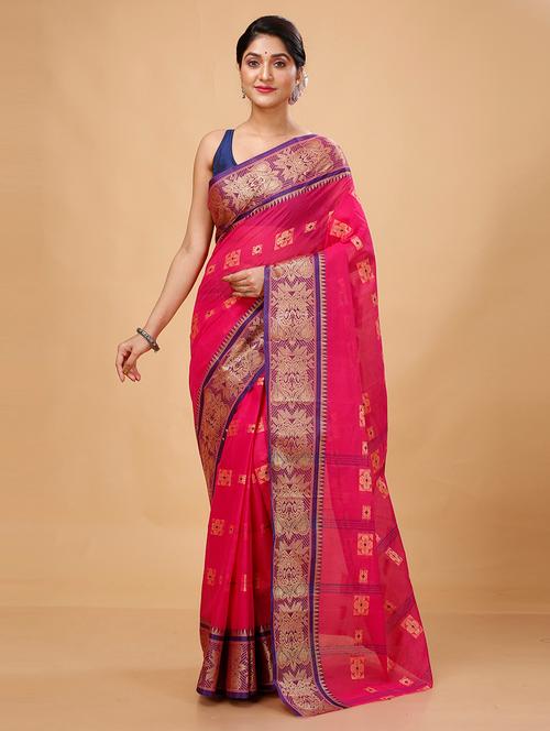 women self design handloom saree - 21451273 - Very Small Image - 1