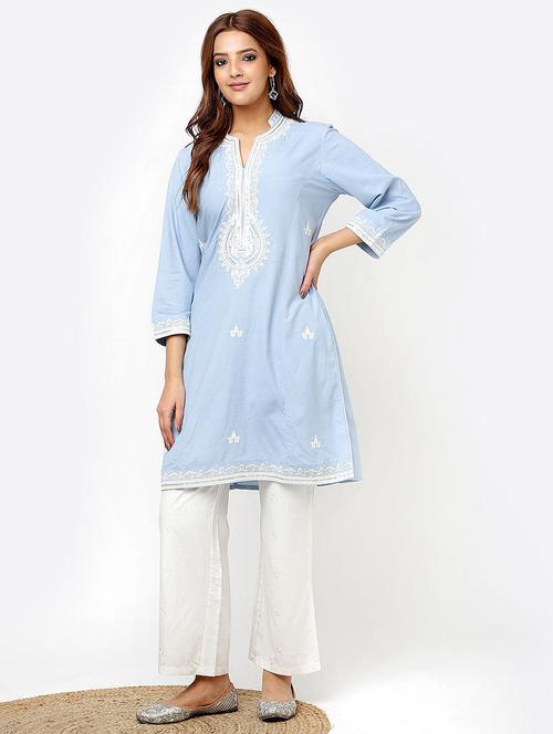 women embroidered straight kurta - 21451617 - Very Small Image - 1