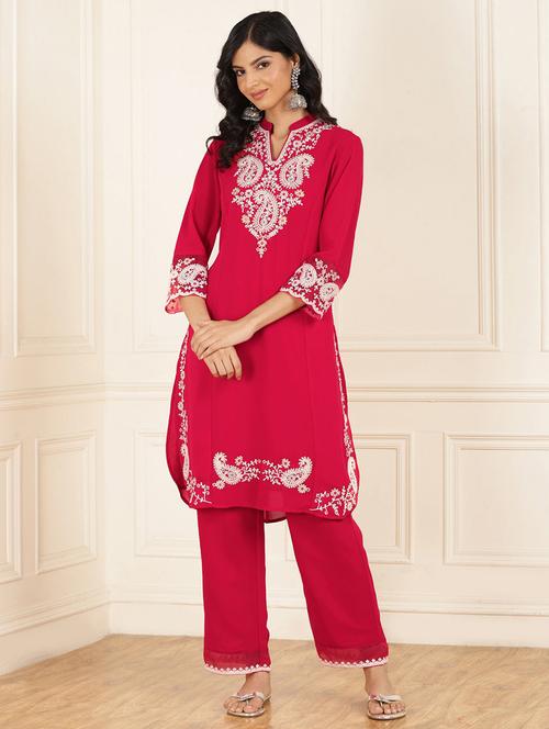 women embroidered kurta pant set - 21451927 - Very Small Image - 1