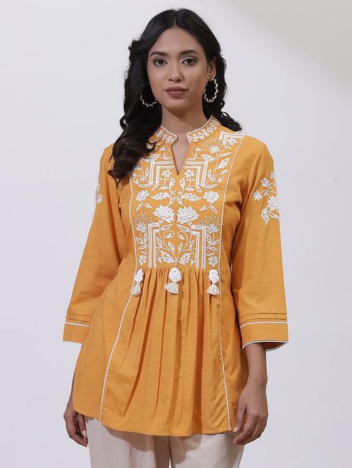 women embroidered peplum tunic - 21451978 - Very Small Image - 1