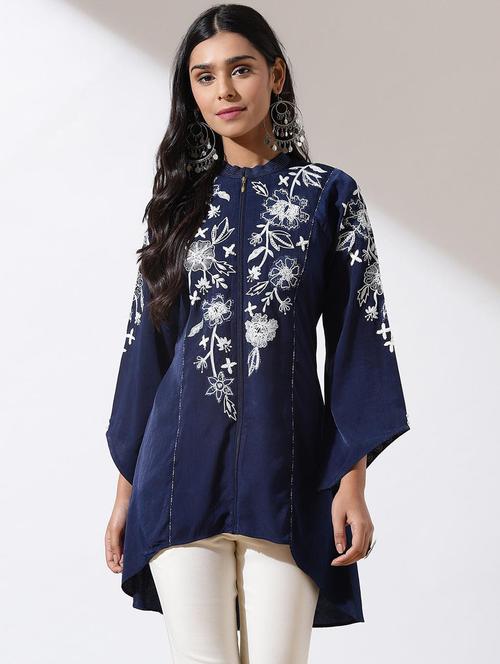women embroidered high low tunic - 21452054 - Very Small Image - 1