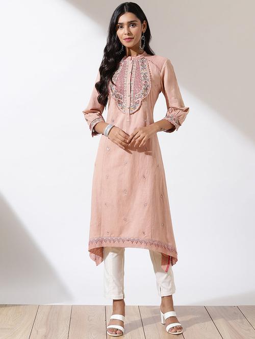 women three quarter sleeve a-line kurta - 21452155 - Very Small Image - 1