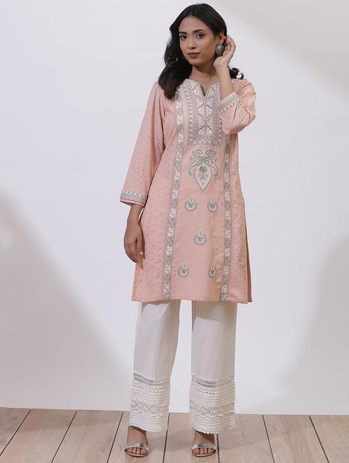 women three quarter sleeve straight kurta - 21452188 - Very Small Image - 1