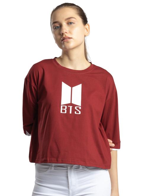 women printed drop shoulder boxy top - 21452538 - Very Small Image - 1