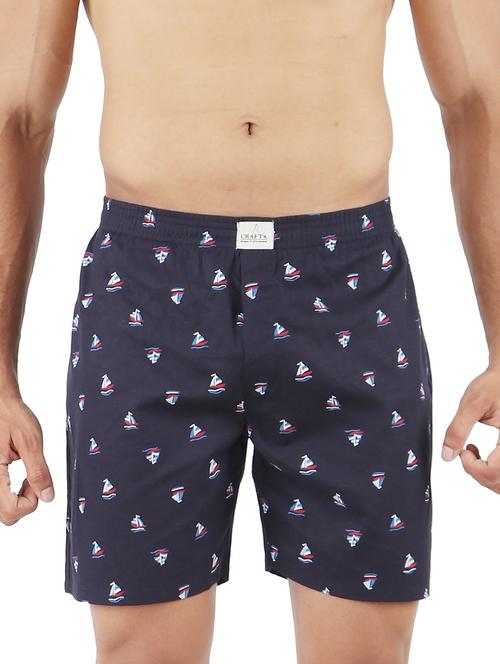 men's printed mid rise boxers - 21453101 - Very Small Image - 1
