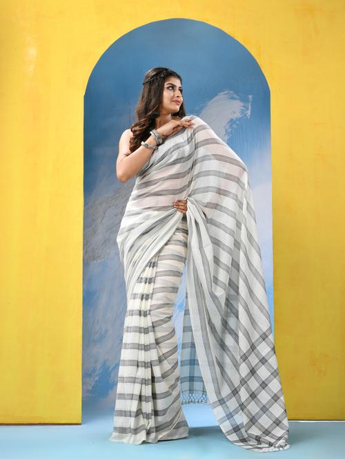 women handloom saree with blouse - 21454555 - Very Small Image - 1