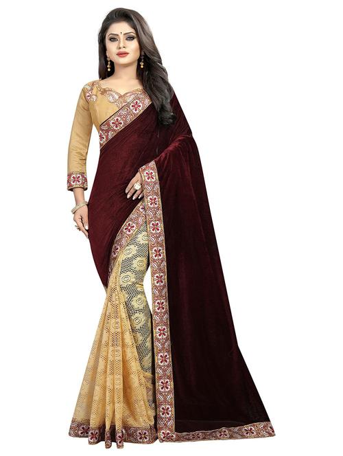 women self design half & half saree - 21455712 - Very Small Image - 1