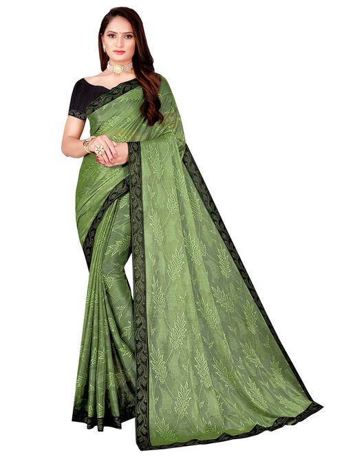 women lace bordered self design saree - 21456181 - Very Small Image - 1