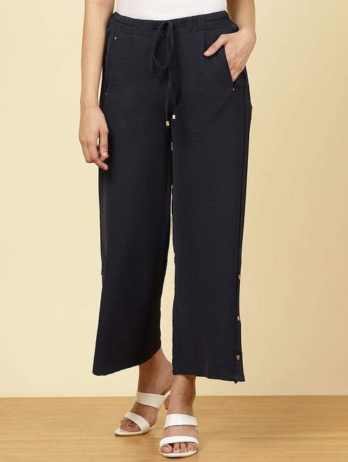 women ankle length solid palazzo - 21456753 - Very Small Image - 1