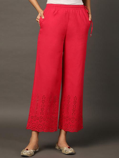 women ankle length self-designed palazzo - 21456760 - Very Small Image - 1