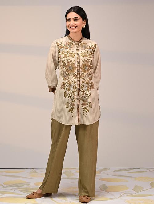 olive printed regular shirt - 21456778 - Very Small Image - 1