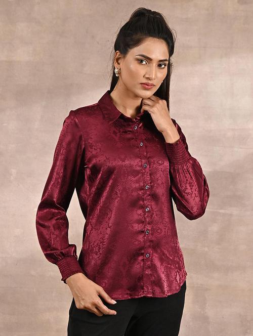 women long sleeve self-designed regular shirt - 21456786 - Very Small Image - 1