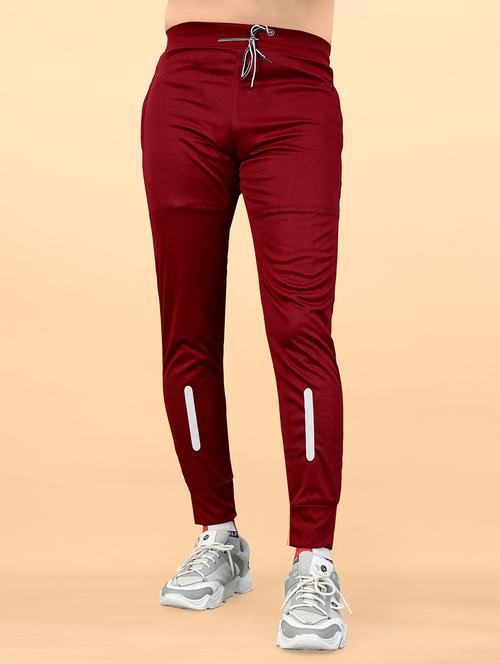 men solid mid rise full lenght track pant - 21456863 - Very Small Image - 1